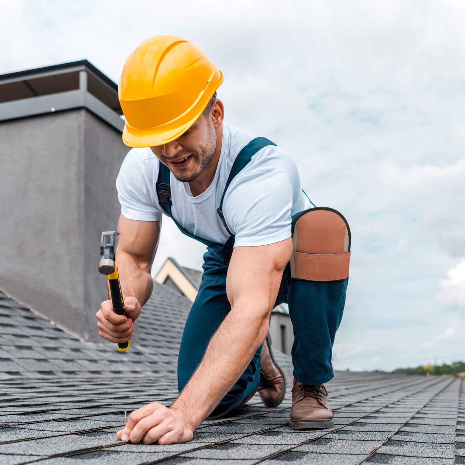 VEVOR Knee Pads for Work Durable Leather Construction Pads Washable Extra Thick