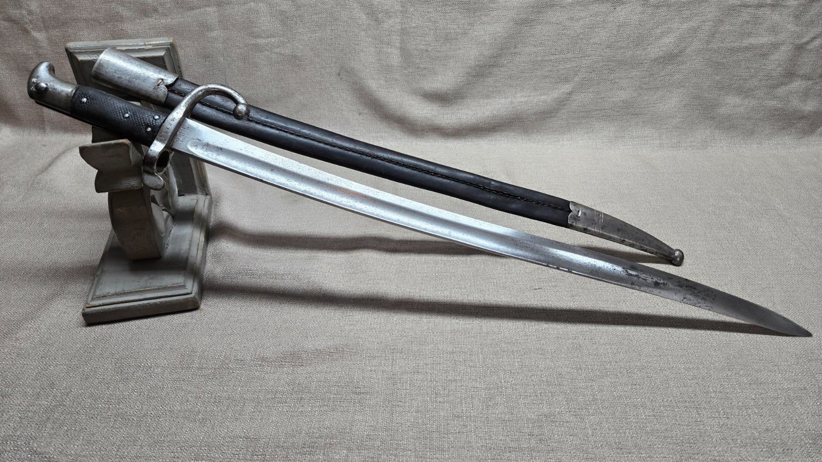 DANISH MODEL 1867 REMINGTON ROLLING BLOCK RIFLE SWORD BAYONET WITH SCABBARD