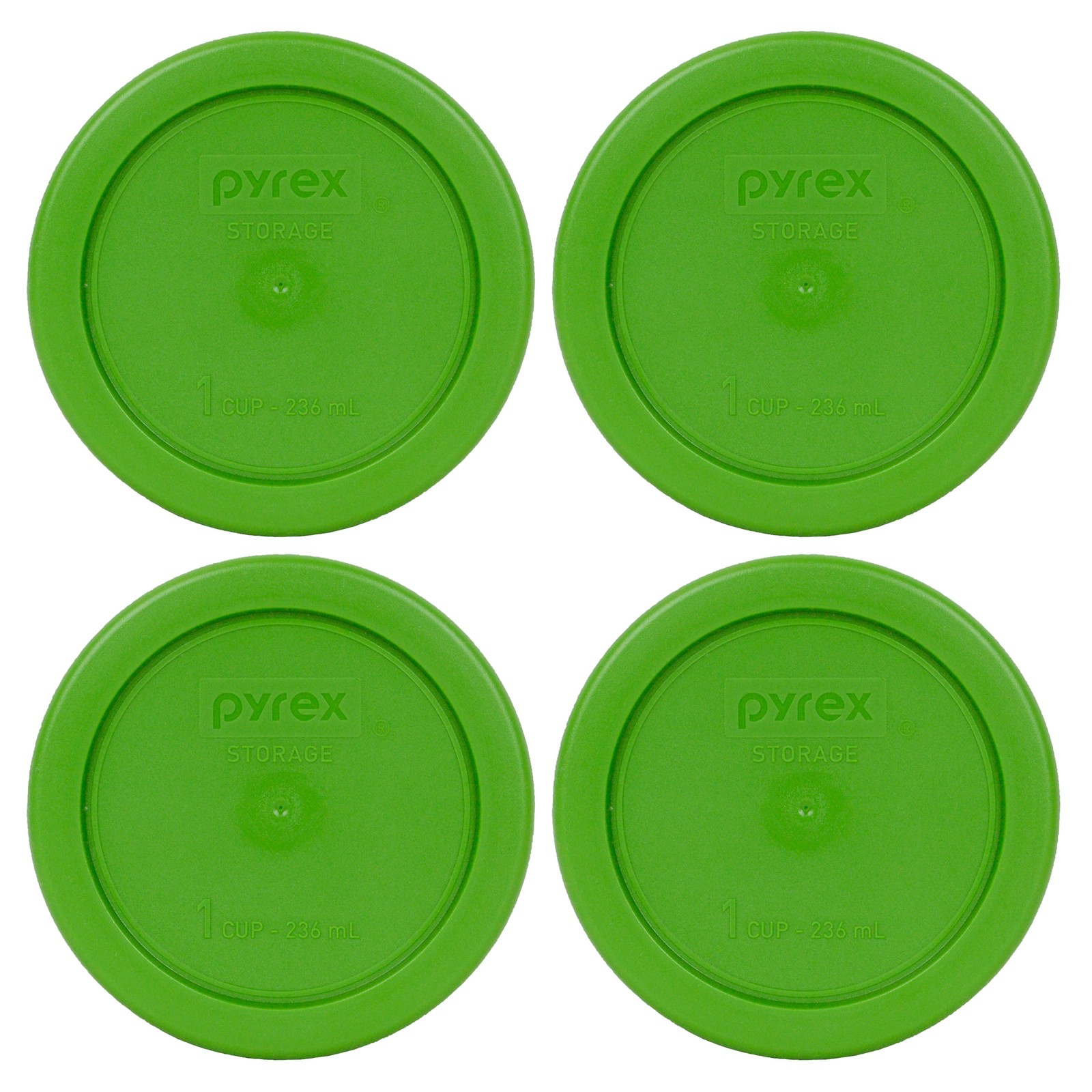 Pyrex 7202-PC 1 Cup Lawn Green Lid (4-Pack)
