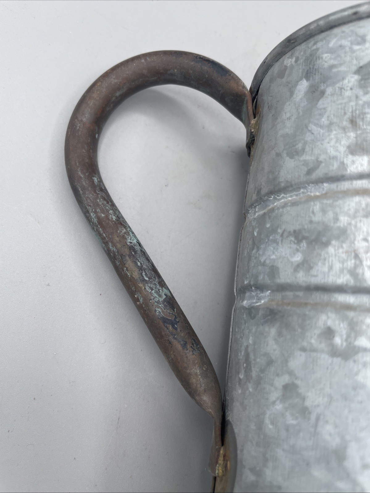 Antique Galvanized Metal Watering Bucket