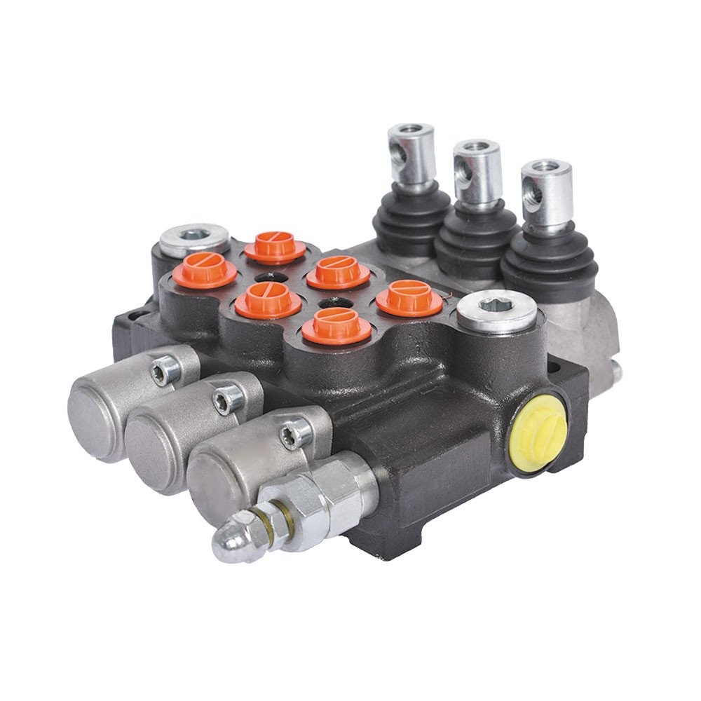 Hydraulic Control 3-Spool Valve Double Acting 13 GPM 3600 PSI SAE Ports