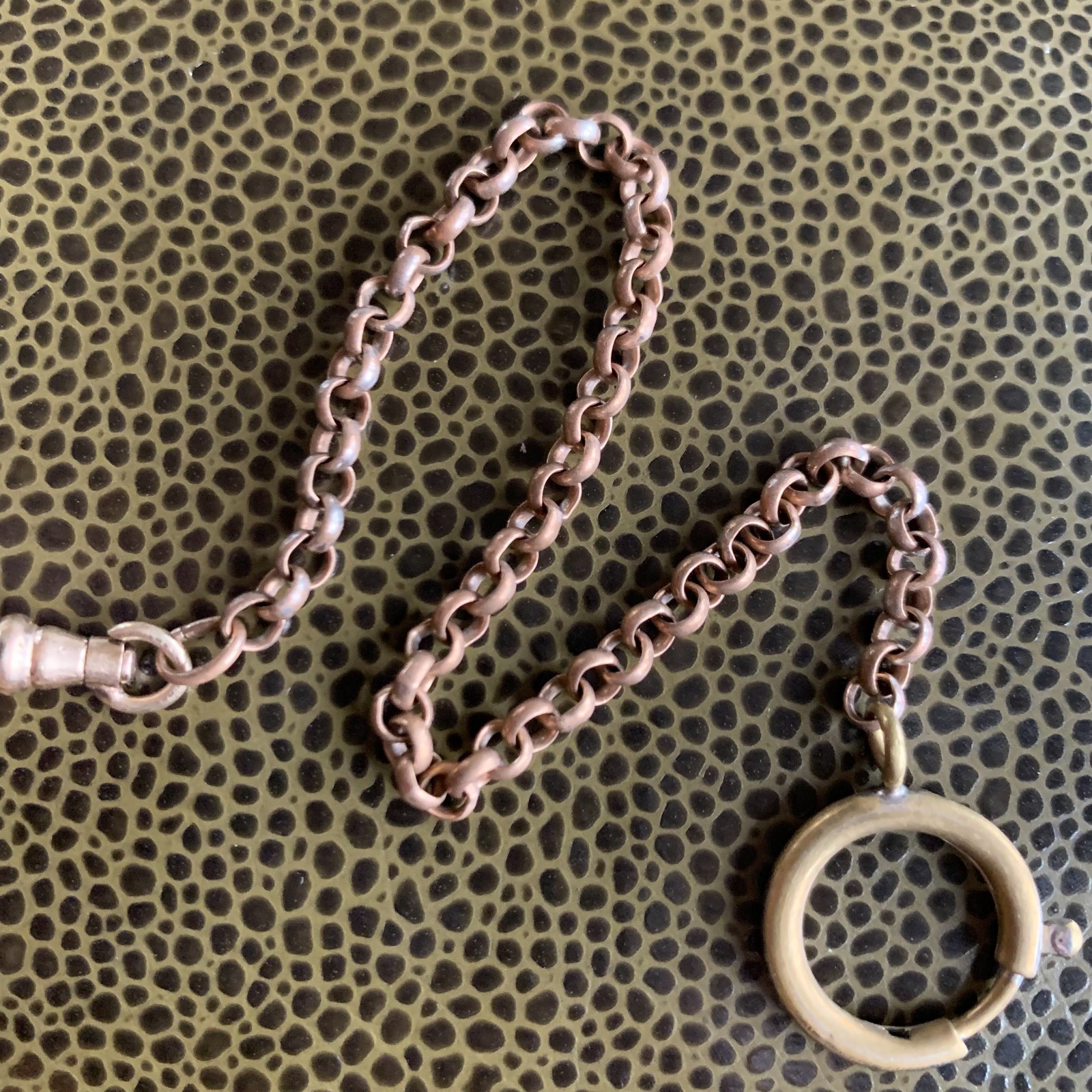 Antique 8" Gold Filled Circular Link Pocket Watch Chain 6.37 Grams