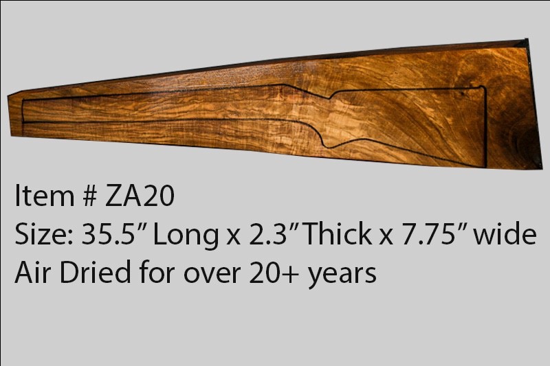 Turkish walnut rifle gun stock blank za20