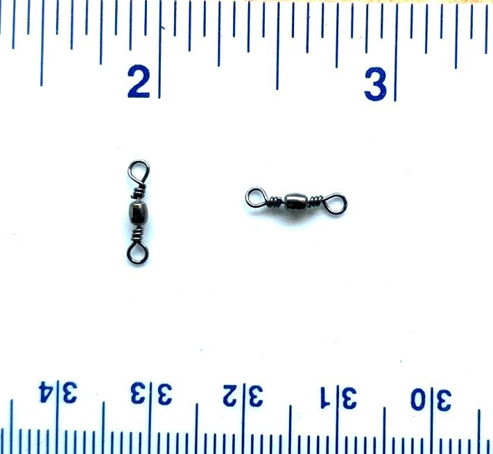 100 GT Super Strong Black Barrel Fishing Swivels Size 18 (16# Test)