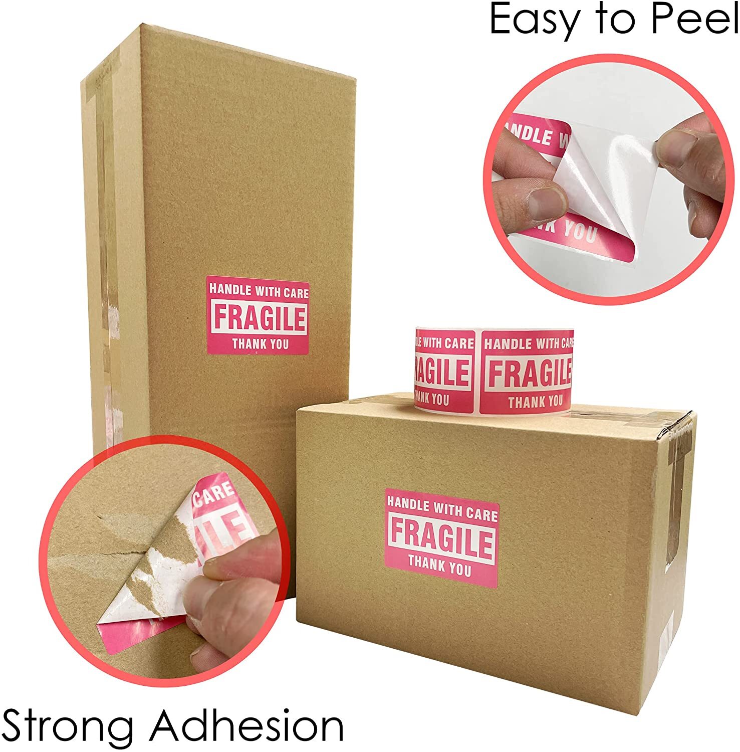 Fragile Stickers 1 Roll 500 2x3 Fragile Label Sticker Handle With Care Mailing