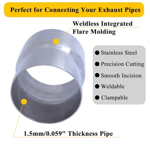 Universal Stainless ID 3.5 inch to OD 4 inch Exhaust Adapter 3.5" ID to 4" OD