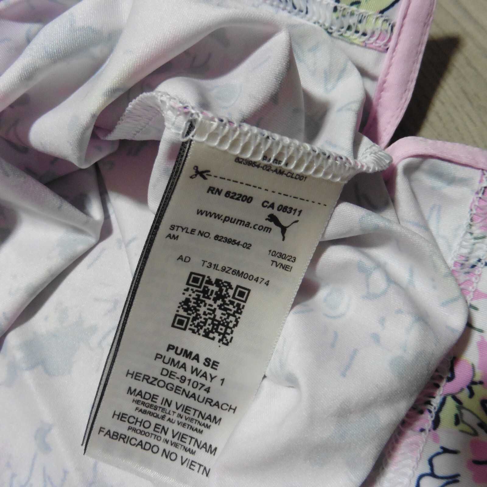 PUMA Arnold Palmer Men's 2XL Floral Golf Polo Shirt White Pink