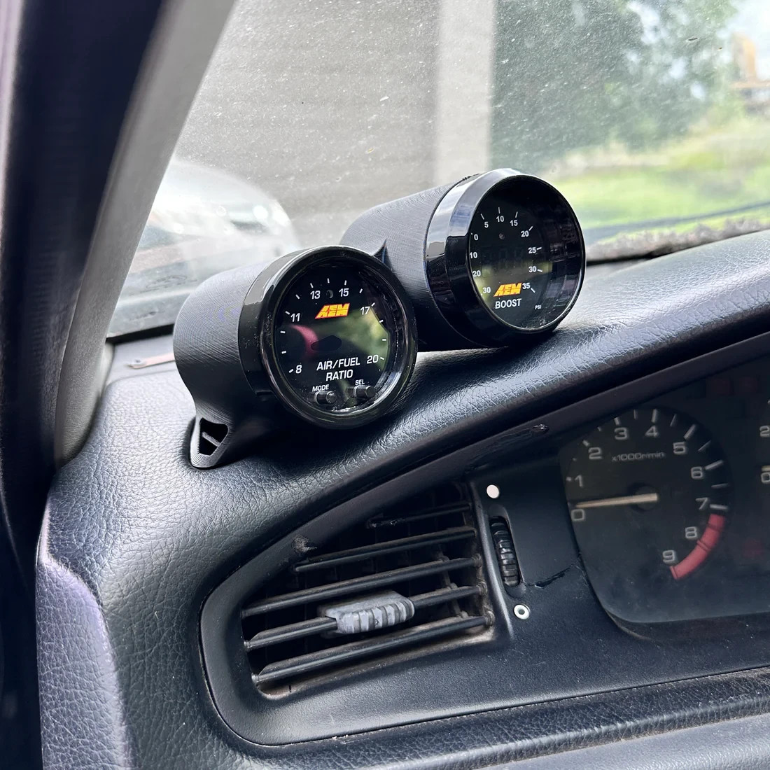 Dual gauge pod mount for 1992-1995 Civic EG functional defrost vent