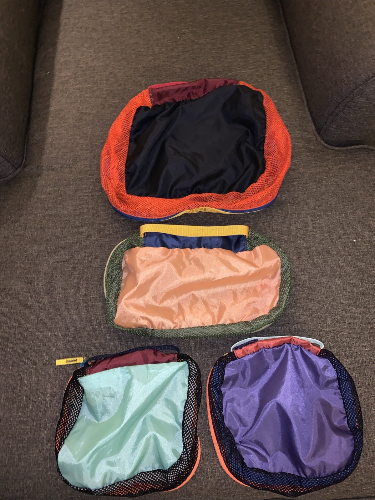 Cotopaxi Packing Cube 4 Pack ~ Colorful Packing Cubes ~ 3 Sizes