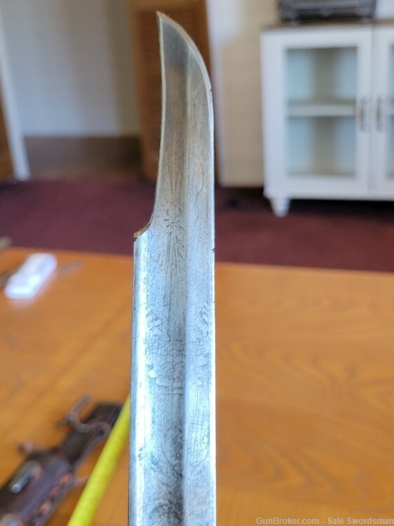 Modified Eagle Head Bowie Knife with Scabbard and Frog Used