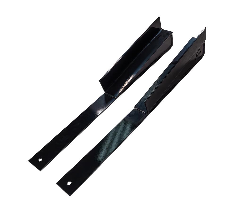 3.5"x4"x45" Black Fifth Wheel Frame Ramps w/ 4" Rise for Semi Trucks (Set of 2)