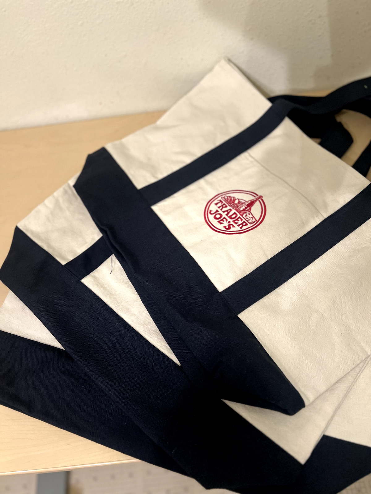 Trader Joe's Reusable Canvas Eco Tote Bags (Heavy Duty) - 3 Bag Lot New w/ Tags