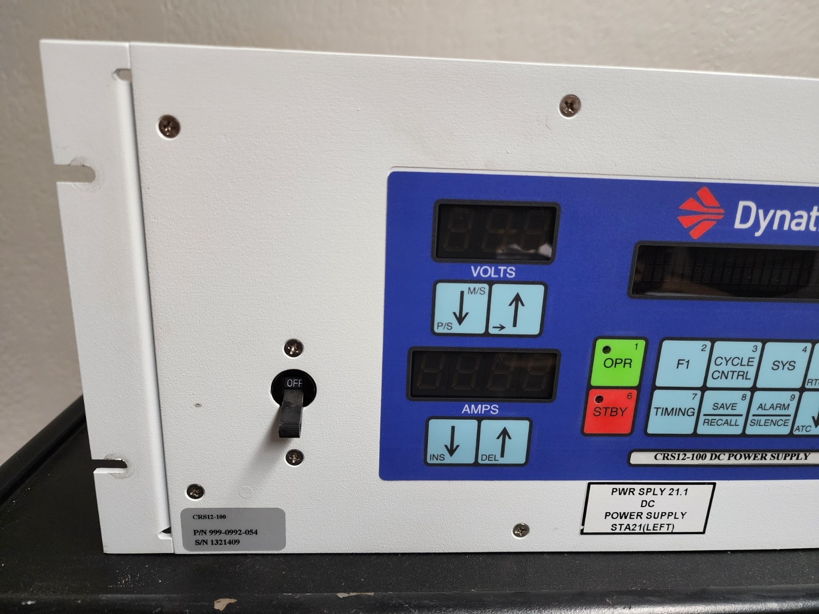 Dynatronix CRS12-100 DC Power Supply, Output 12V 100A