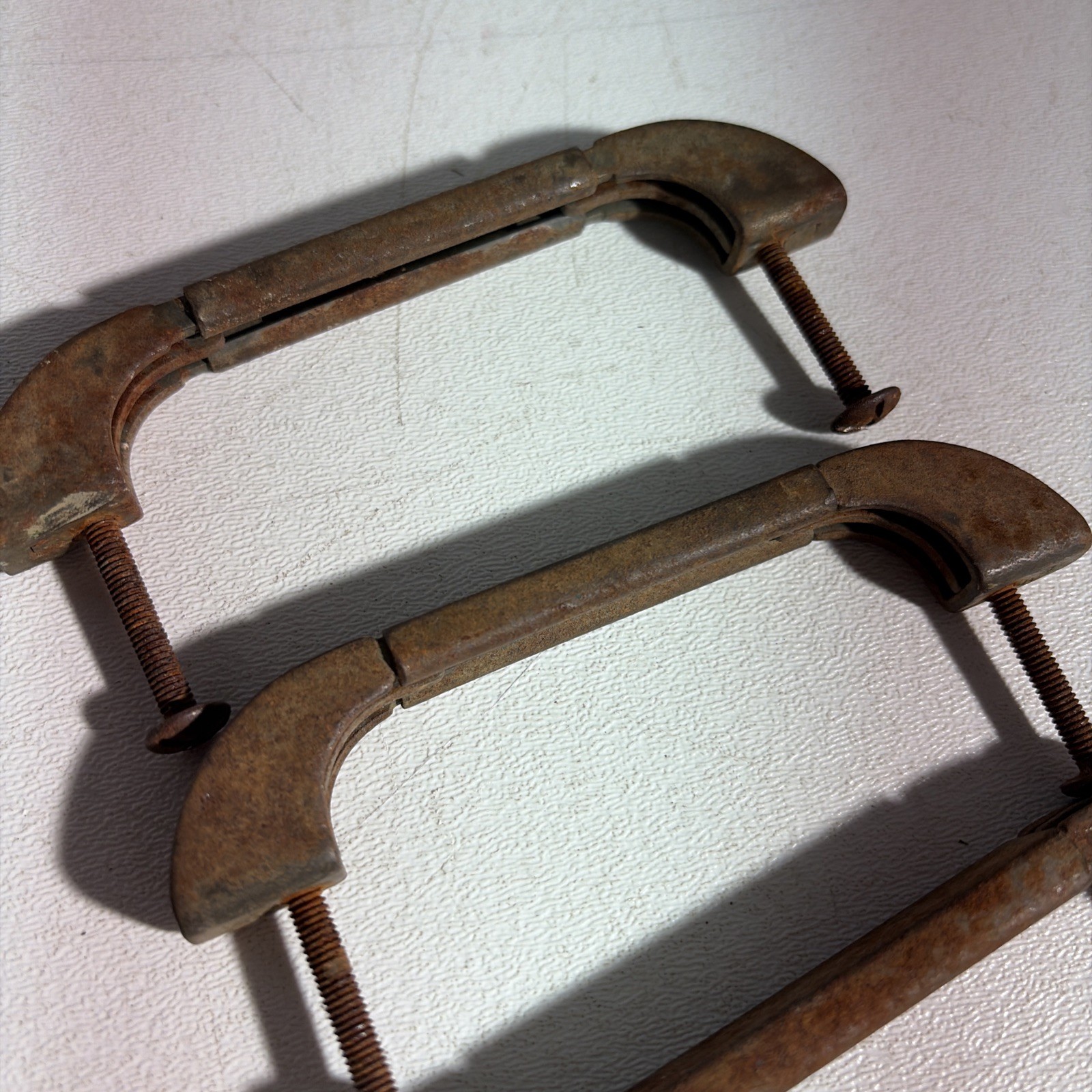 Vintage Art Deco Mid Century Modern Rustic Drawer Pulls Handles Set Of 3