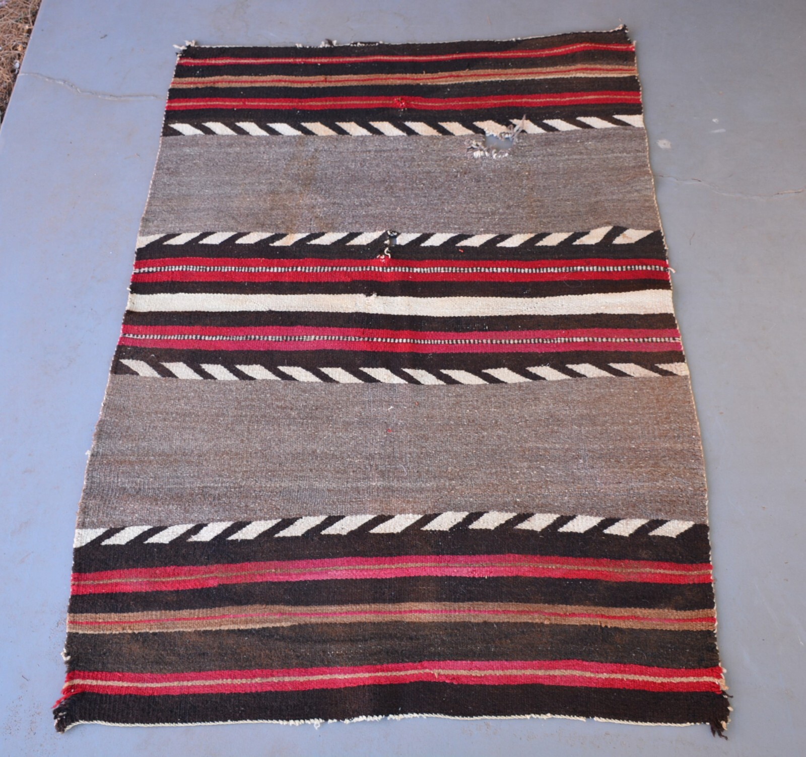 Old Navajo Transitional Banded Blanket