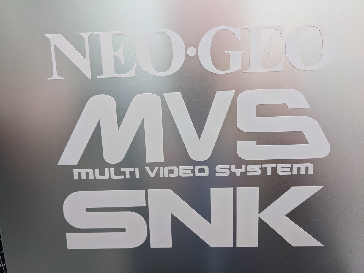 2 pack - Arcade style Vinyl Decal Sticker 5" x 4" NeoGeo MVS vertical stack