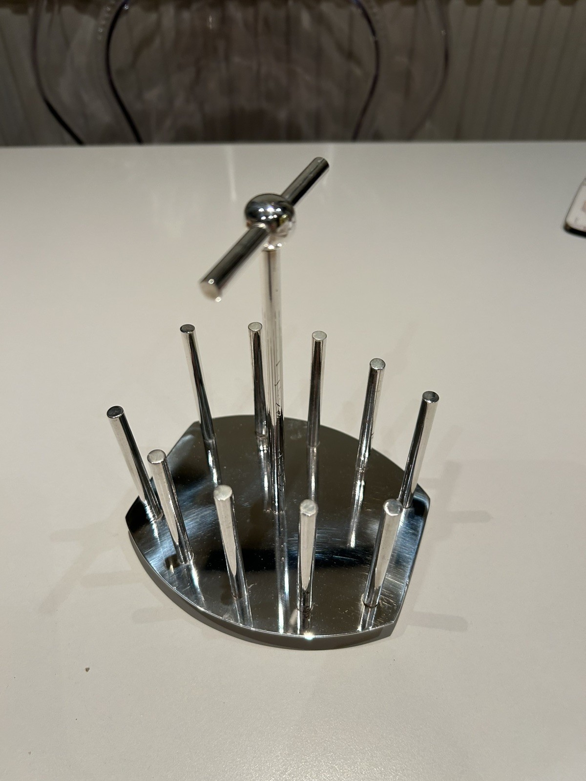 Christopher Dresser style Silver Plated Toast Rack Oval Base