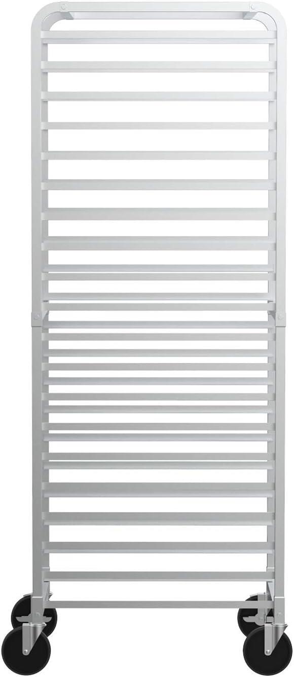 20-Tier Bakery Rack Stainless Steel Sheet Pan Rack with Brake Wheels for Kitchen