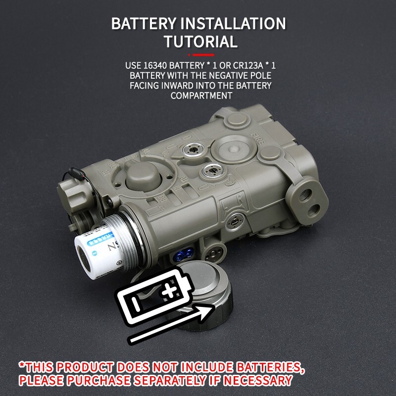 WADSN Tactical NGAL Green Blue Red Laser White LED Strobe Airsoft Aiming Sight