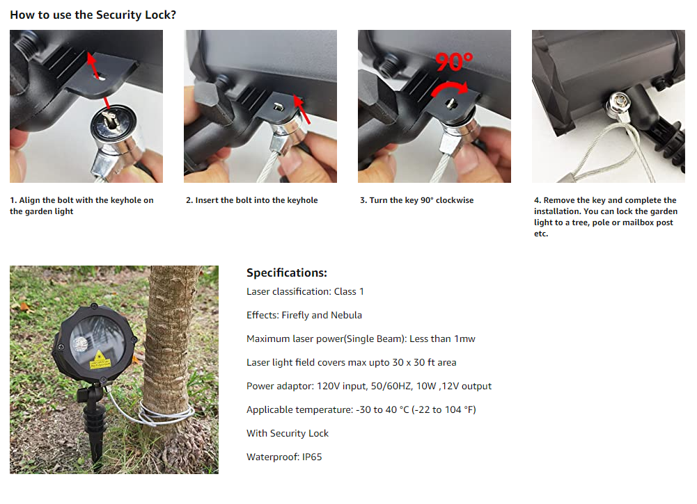 Laser Projector Lights Christmas Lights for Home Garden RED BLUE & GREEN Colour