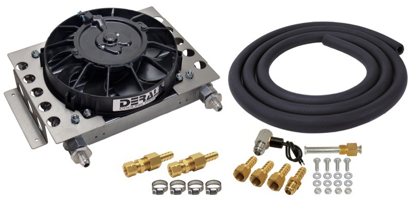 Derale Transmission Oil Cooler 13950; Atomic-Cool 12.75 x 9.375, 8 in. Fan