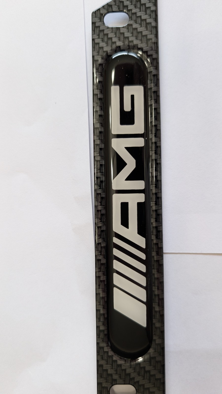 Mercedes AMG License Plate Frame (Carbon Fiber) - 2 Pc Set For Amg Mercedes Car