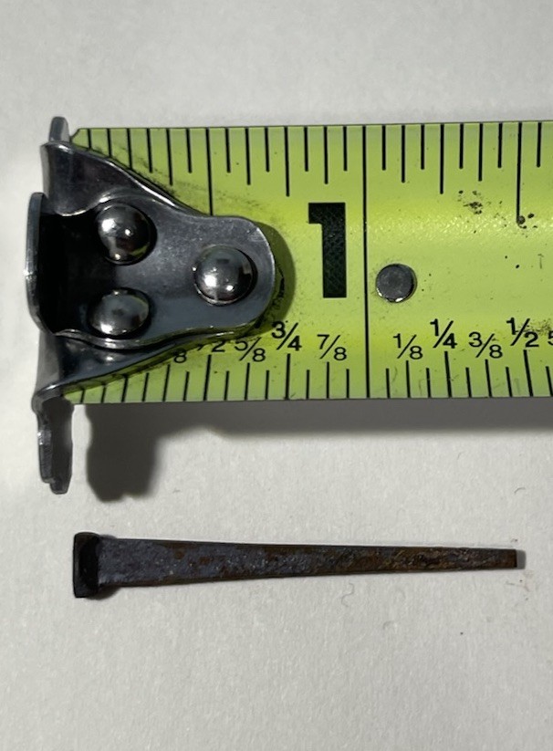 New Old Stock Antique Hand Cut Square Head Nails. 4.7 Pounds. Approximately 1300