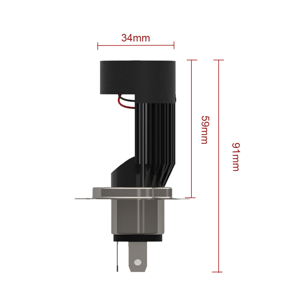 12/24V 5Color Angel Eye LED H4 HS1 P43T Car Headlight Bulb Motorcycle Lamp BA20D