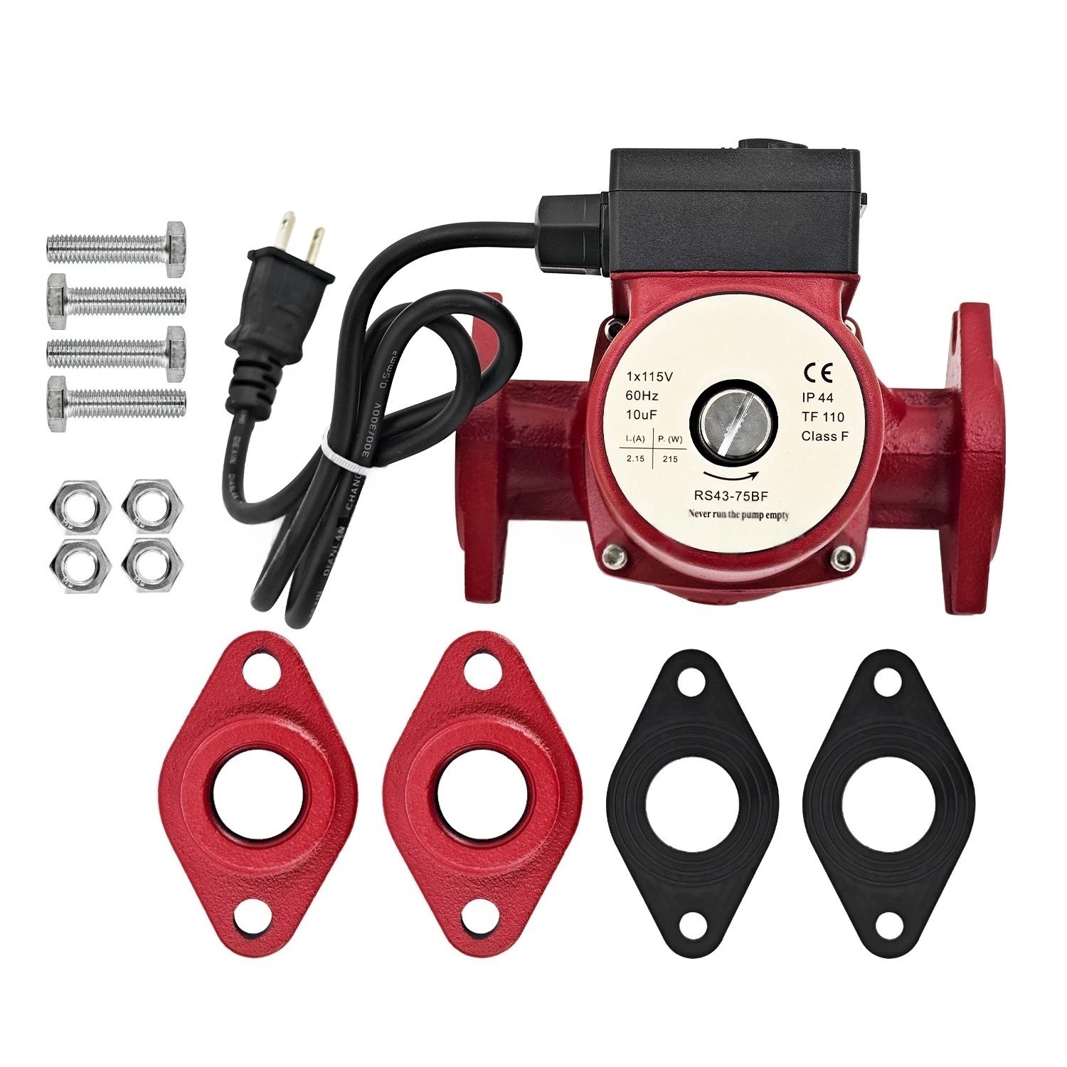 UP43-75BF Bronze Circulator Pump for Grundfos 115V 1-Speed 40.9GPM 1-1/2"Flange