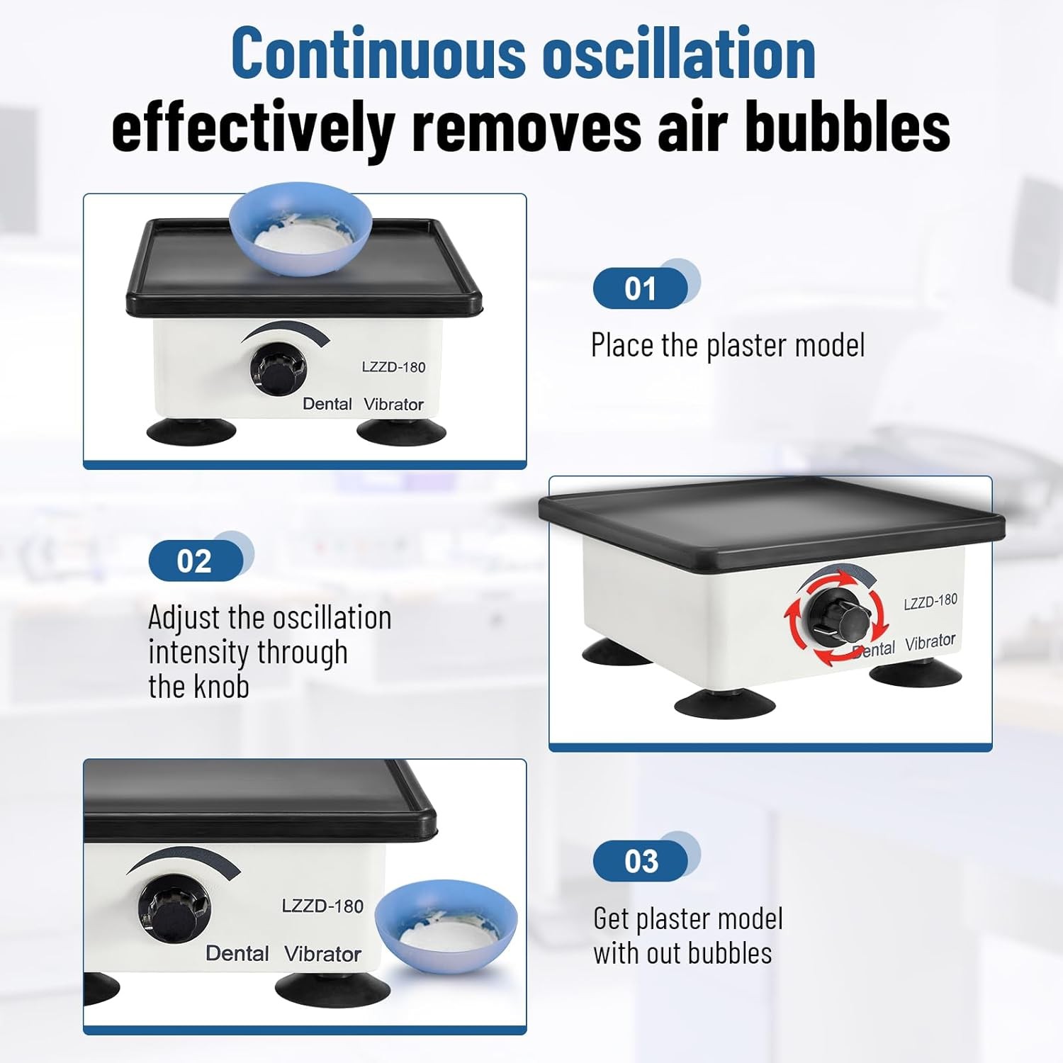 Vortex Mixer Lab Oscillator Vibrator Shaker Vibrating Table 150W for Dental NEW