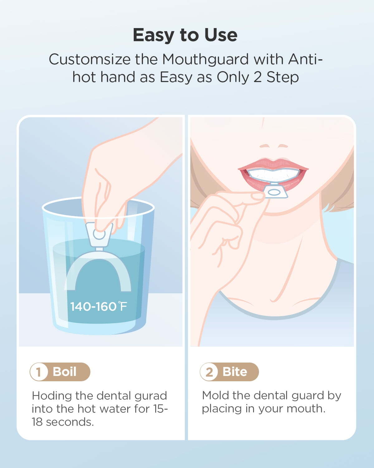 Fairywill Mouth Guard for Grinding Teeth Night Guards Whitening Trays 10 Packs