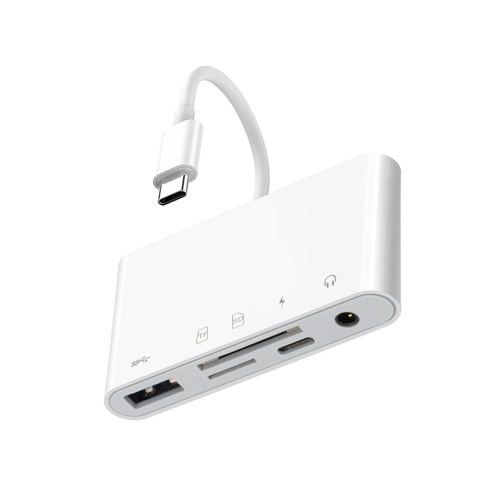 5-IN-1 USB-C/Type C Memory Card Reader Hub Adapter for Micro SD SDXC CF SDHC