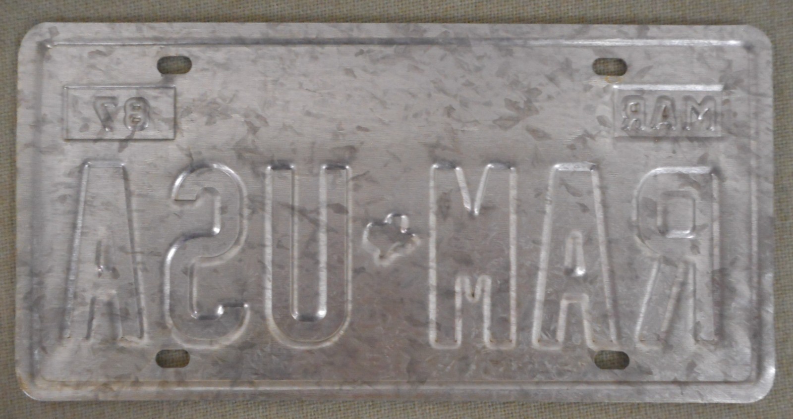 Texas Vanity License Plate