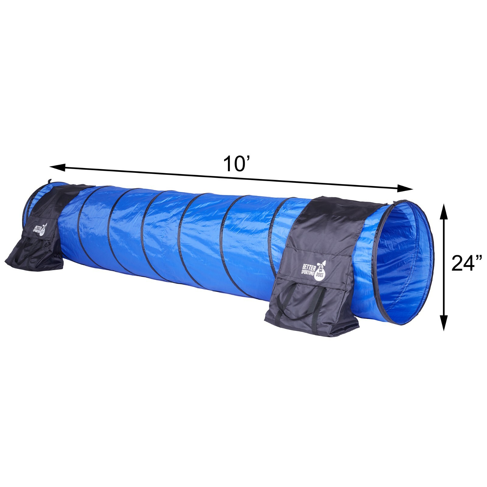 Better Sporting Dogs 10 Foot Dog Agility Tunnel with Sandbags | Dog Agility
