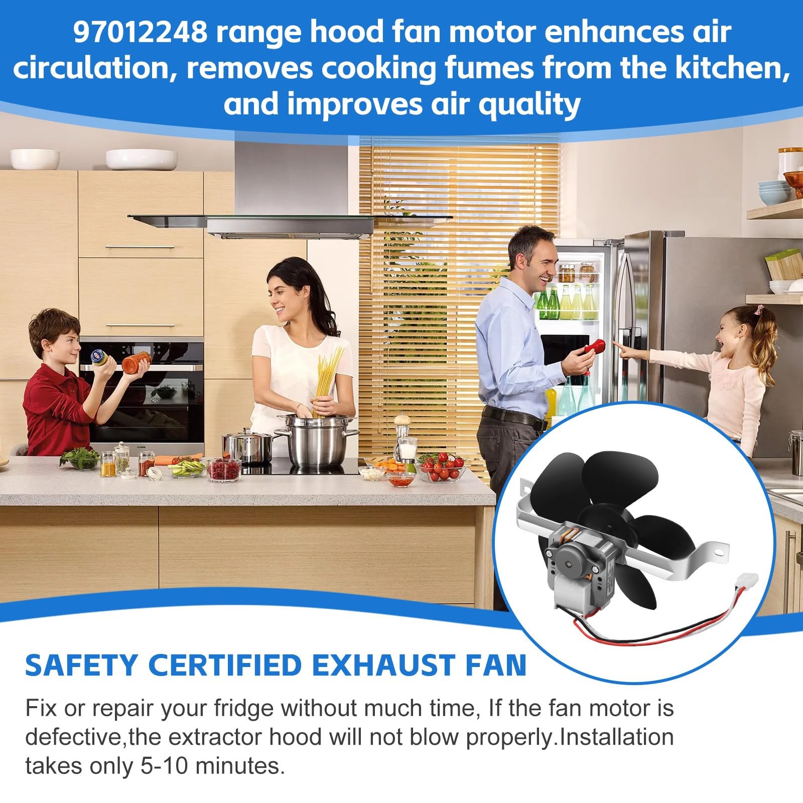 97012248 Motor Range Hood Fan Compatible with Broan and Nutone Kitchen...