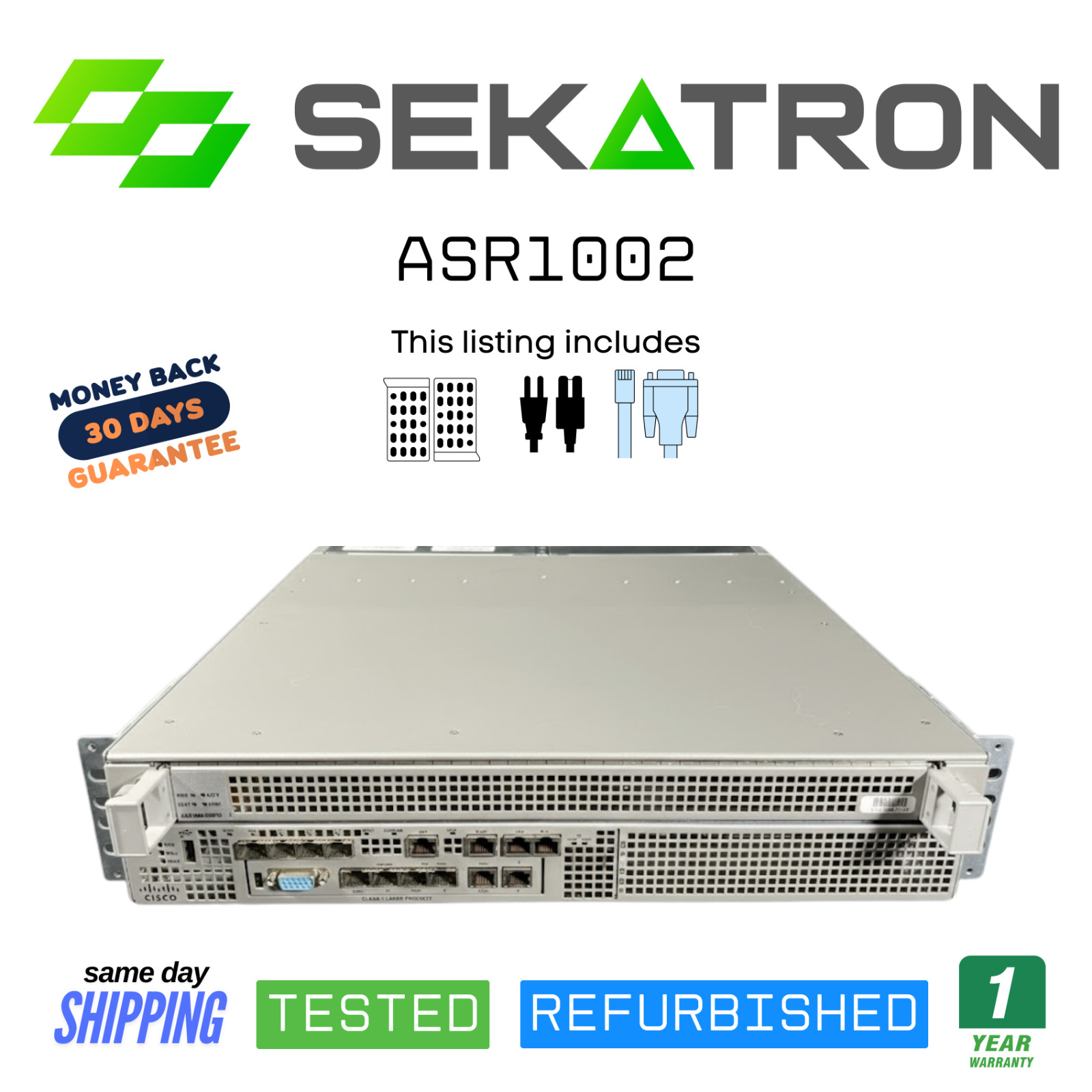 🌐 Cisco ASR1002 Enterprise Service Router • ESP10 • RP1 • ⚡FastShip