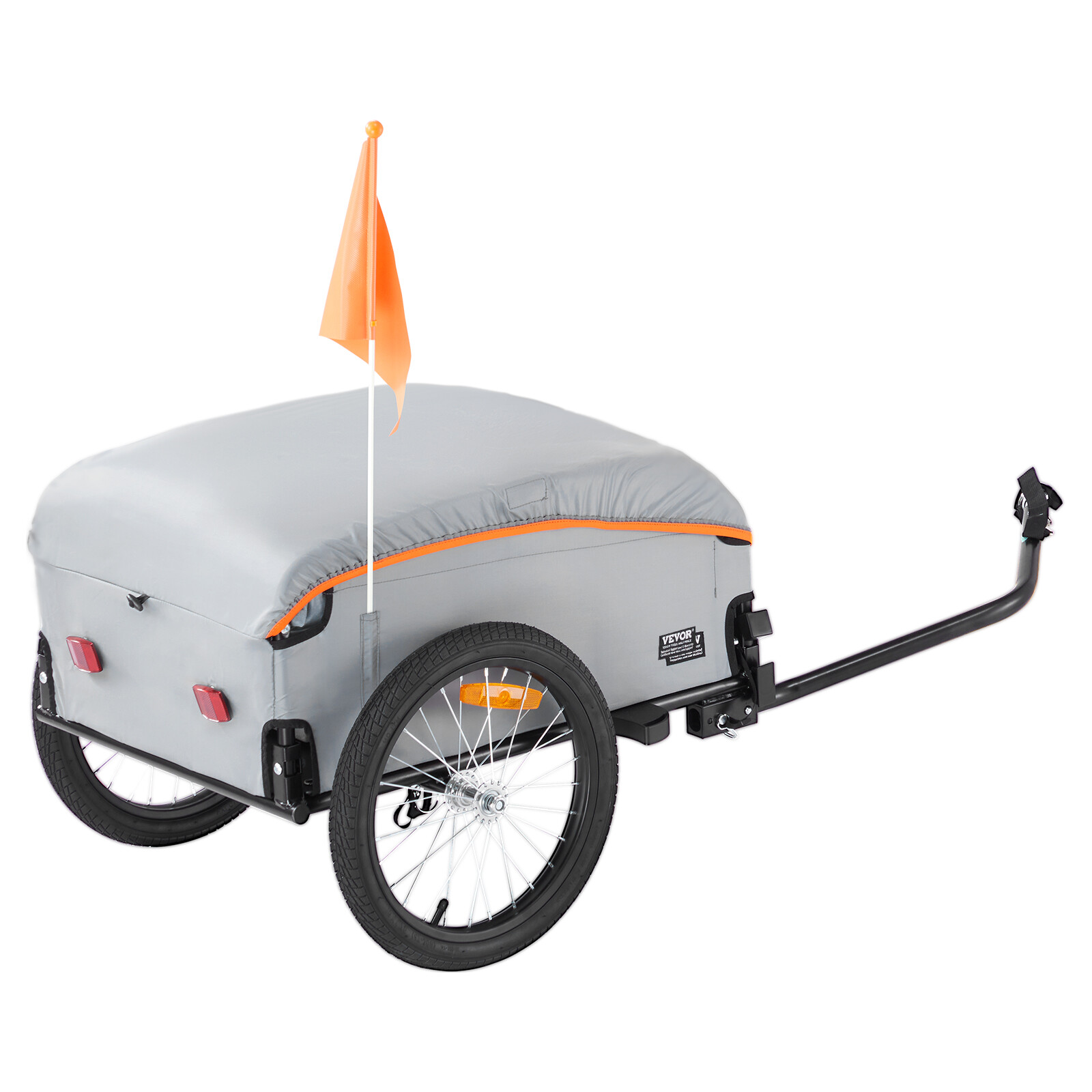 VEVOR Bike Cargo Trailer Bicycle Carrier Storage Cart 100 lbs Load Carbon Steel