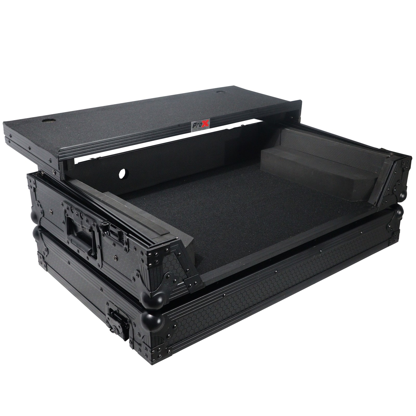 Pro X Flight Case For RANE ONE DJ Controller w/Shelf, 1U Rack, & Wheels (Black)