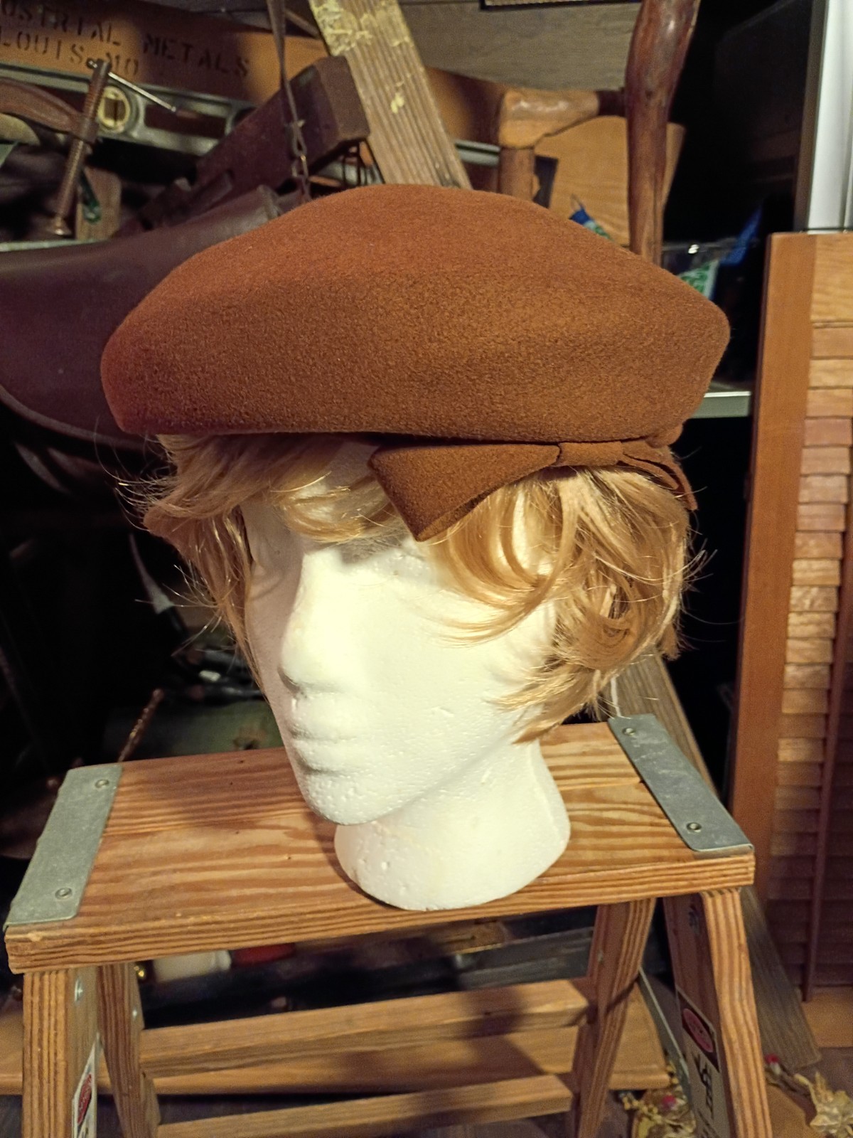 Vtg 1940s/50s Berkshires Ladies U.S.A Made 100% Wool Felt Hat Mohn Brothers Co.