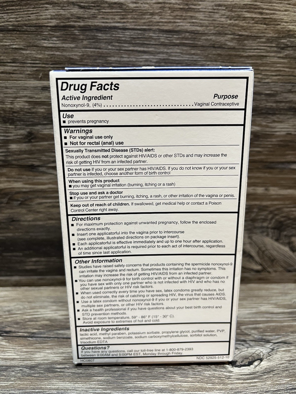 VCF Vaginal Contraceptive Gel Pre-Filled Applicators 10ct FREE SHIPPING Ex 10/26