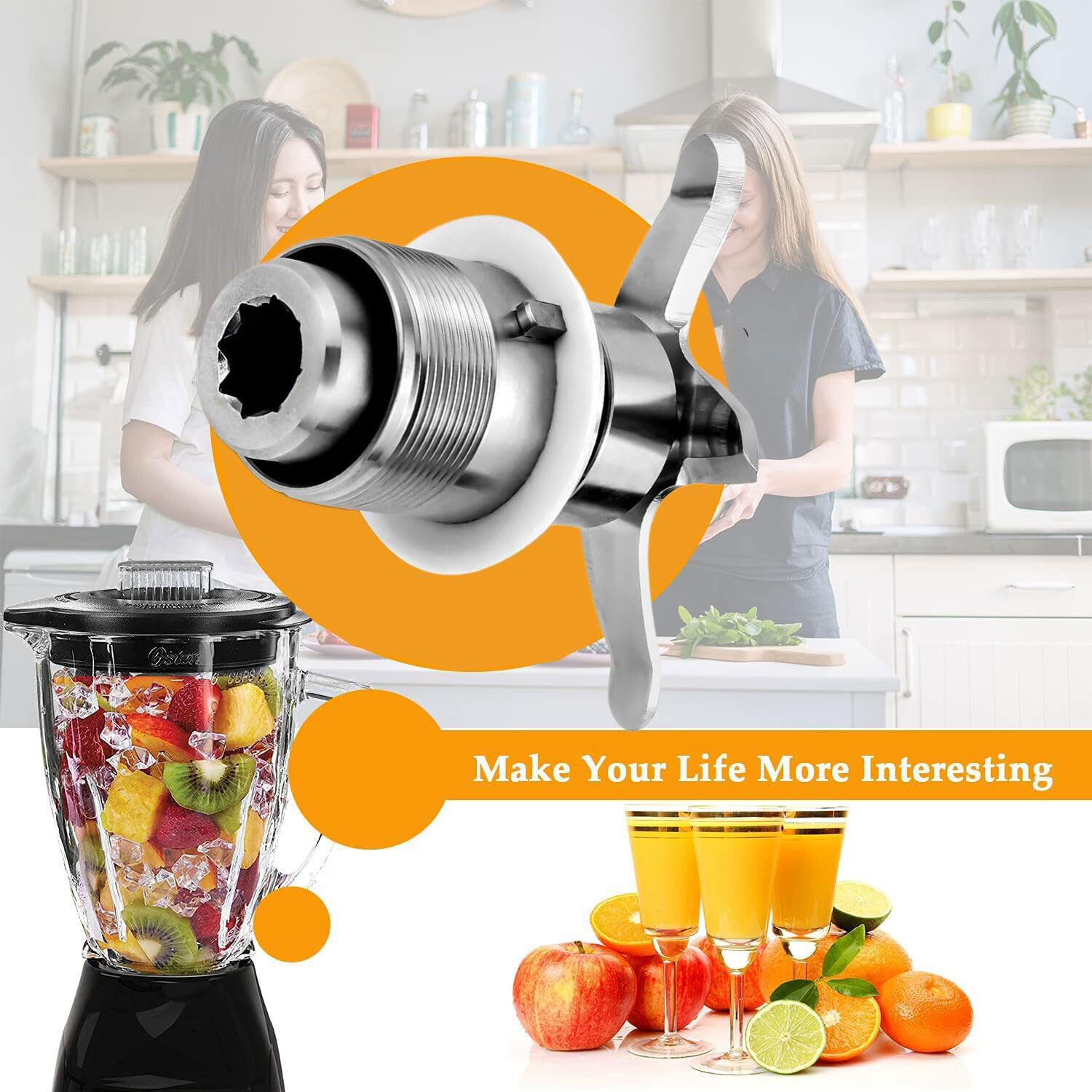 For Waring CB6 CB10 CB15 Cutting Blade Assembly Replacement 502977 Assembled