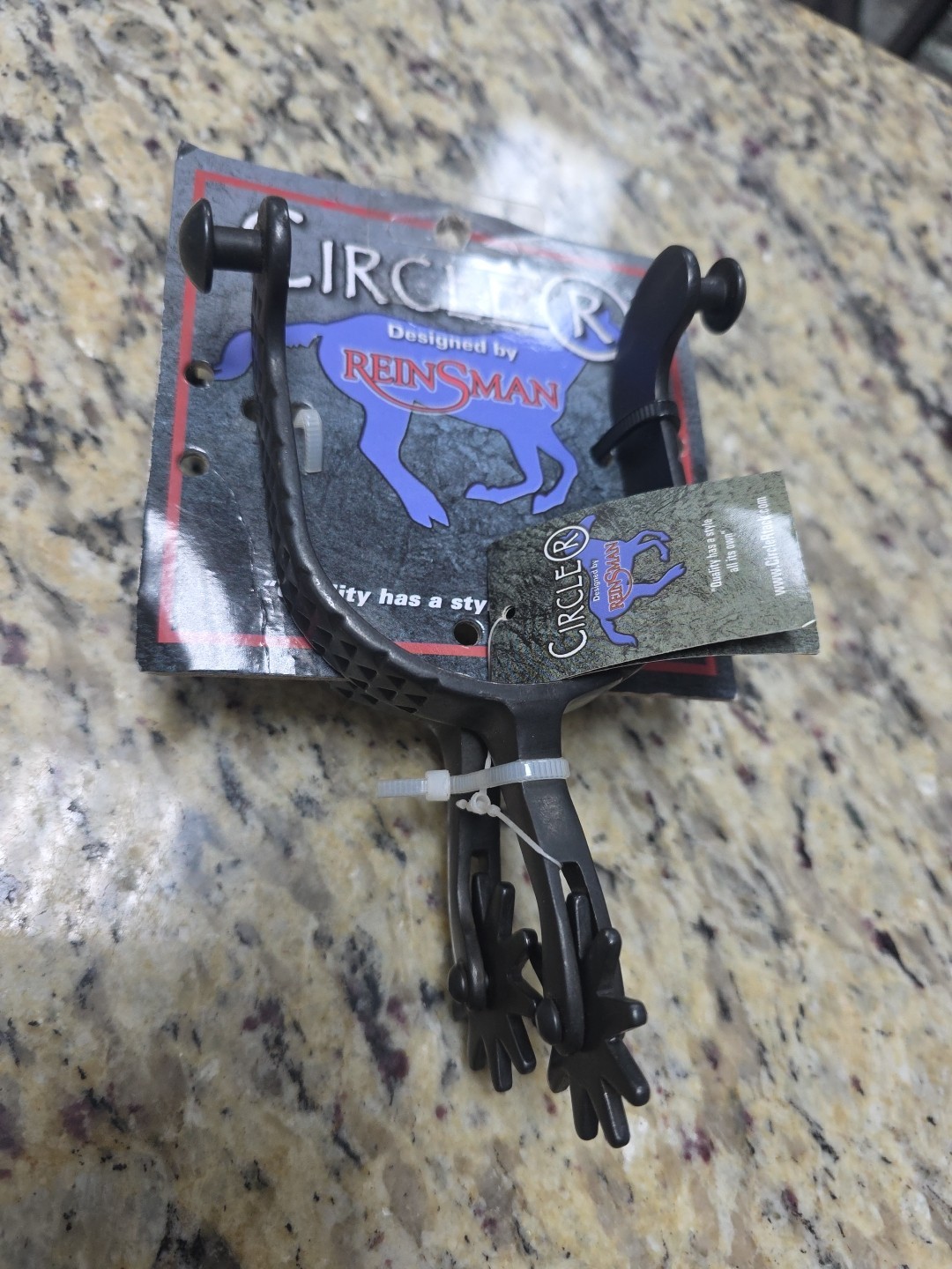 CIRCLE R REINSMAN SPURS CR580 NEW MEN'S RASP PATTERN