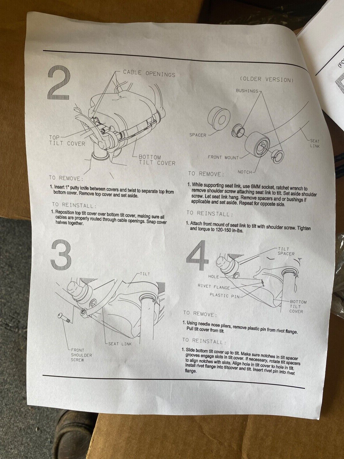 Herman Miller Aeron Chair Tilt Control Kit - New OEM (Genuine HM Parts)