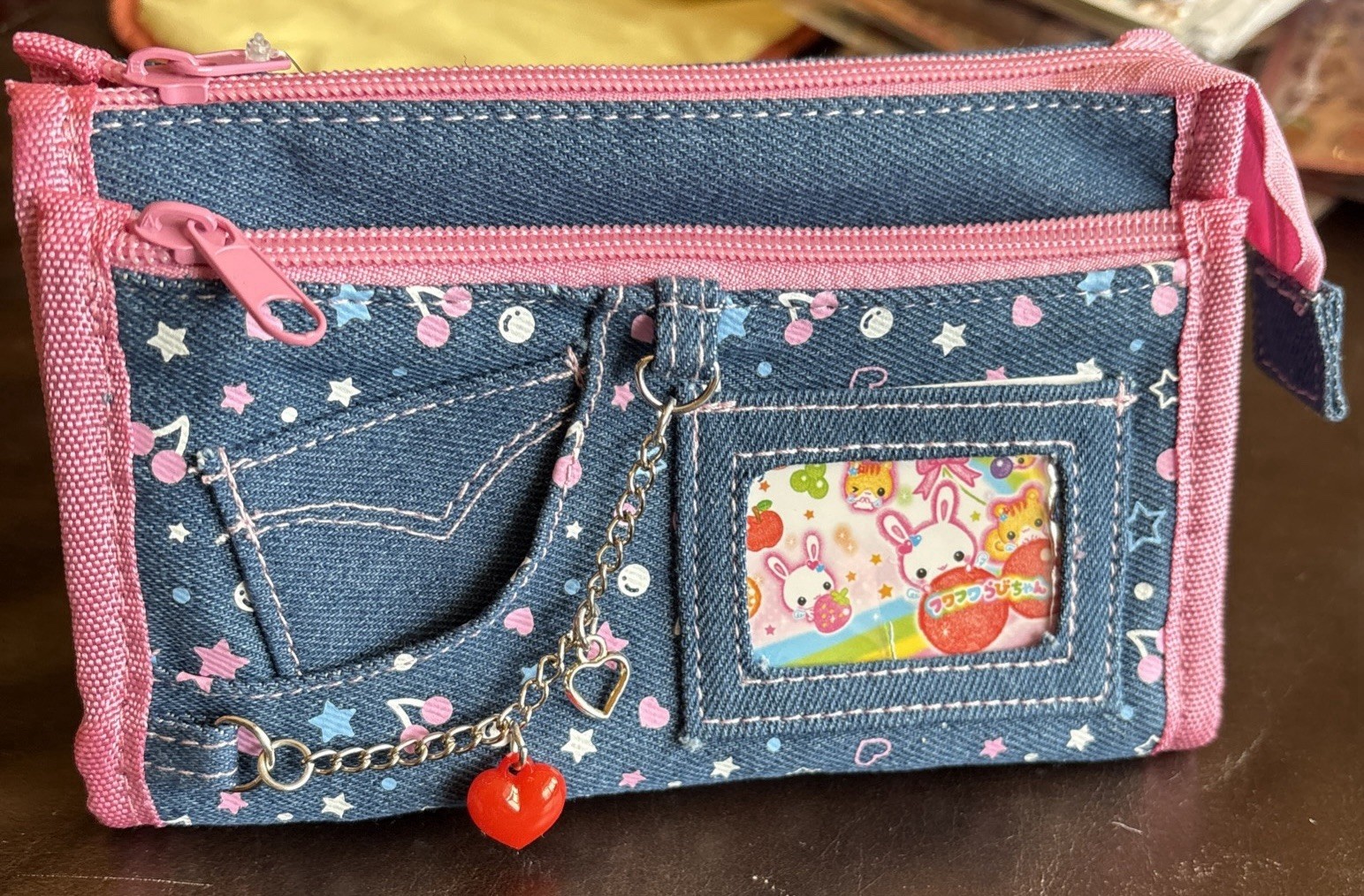 Heisei Retro Fluffy Rabi-chan Denim Pen Case Cute Character Pencil Pouch Collect