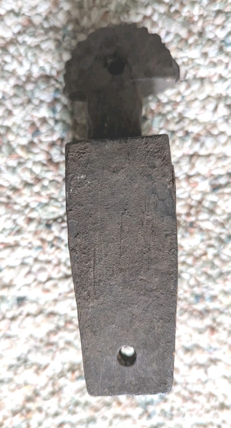 AFRICAN HEDDLE PULLEY ABSTRACT DESIGN TEXTILE WEAVING TOOL WOOD UTILITARIAN