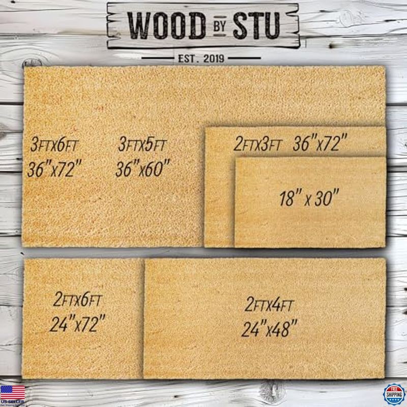 Mardi Gras Masks Doormat 100% Coir Coconut Husk 18"x30" Thick Durable Entryway