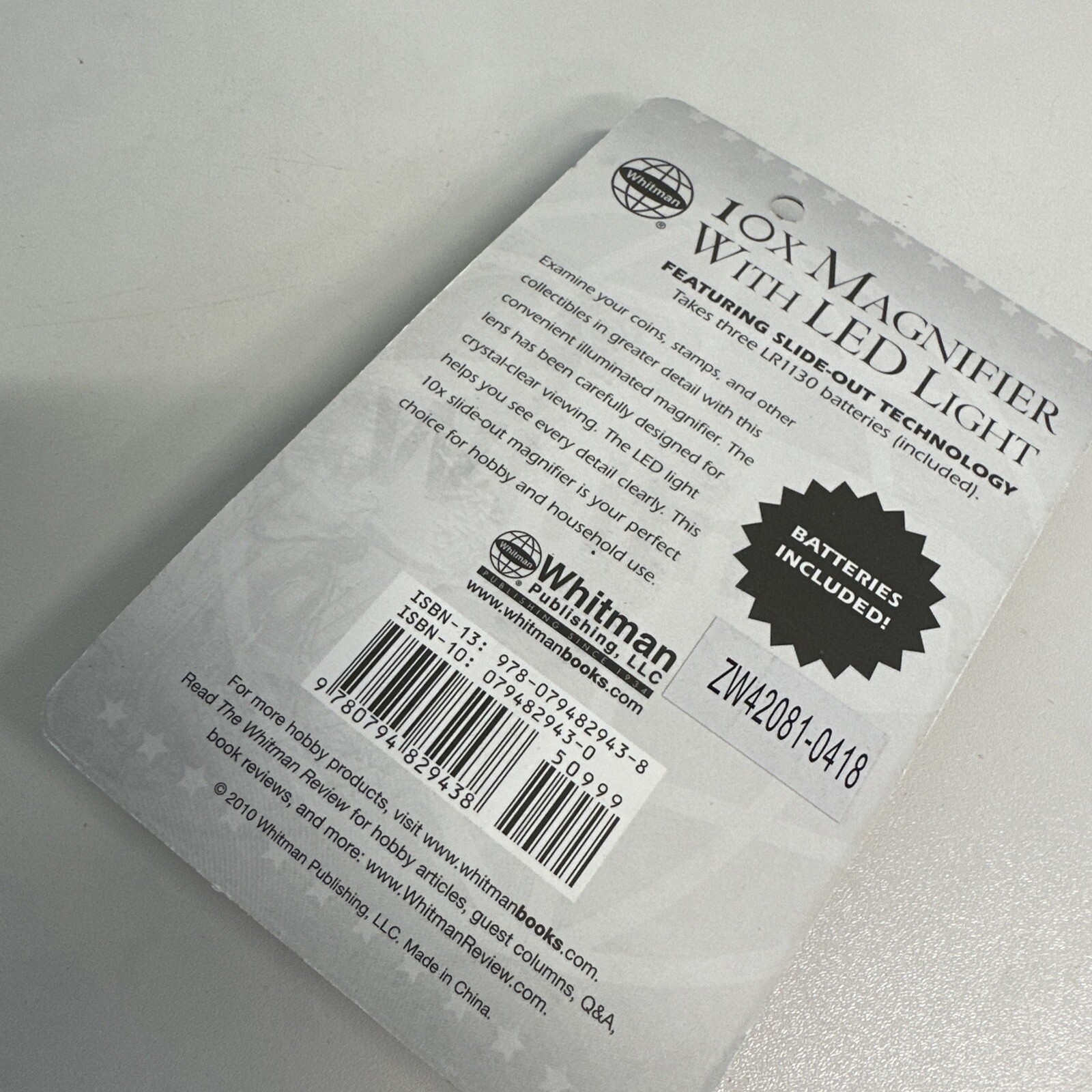 Coin Collector 10X Magnifier Pull Out Loupe 23mm Wh Led Best Value Bills Whitman