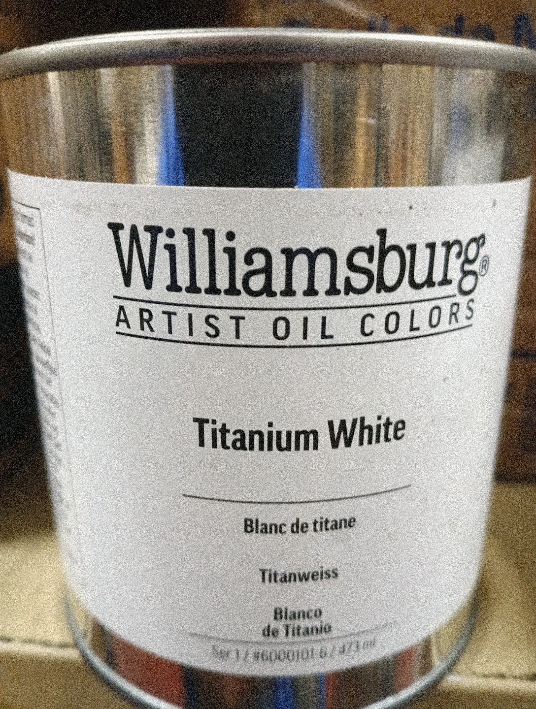 Artist39;S Oil Color 16 Oz Can - Titanium White.  696