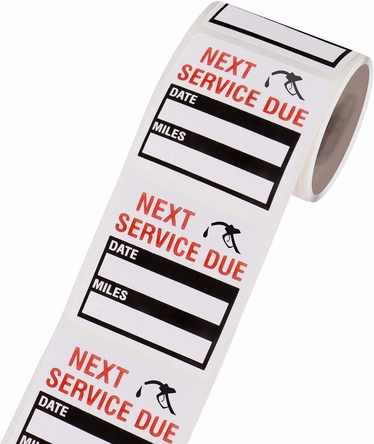 Convenient 2x2 Oil Change Service Reminder Labels - 100 Roll for Windshield