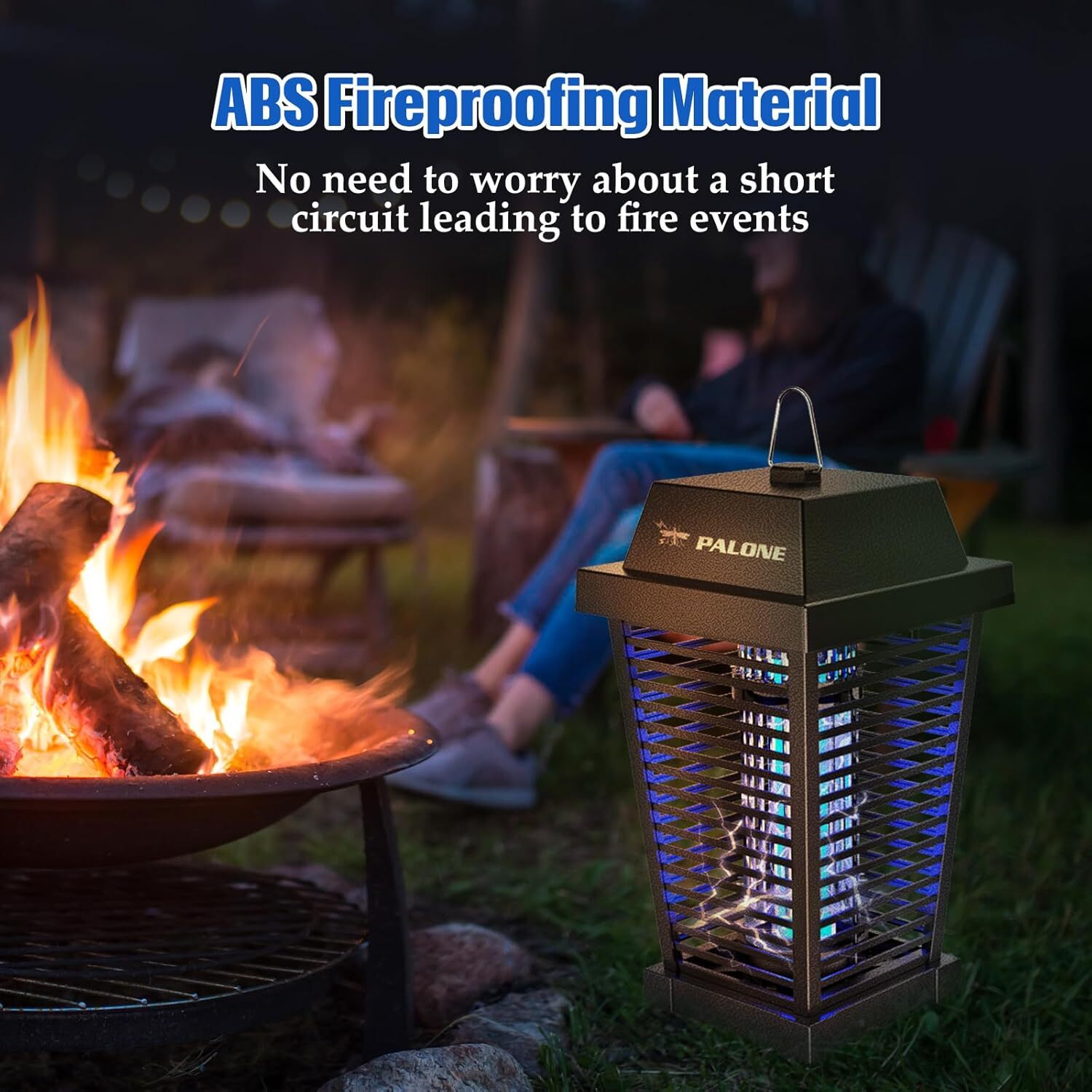 4500V Solar Bug Zapper – Outdoor/Indoor Mosquito Killer with UV Light & Type-C